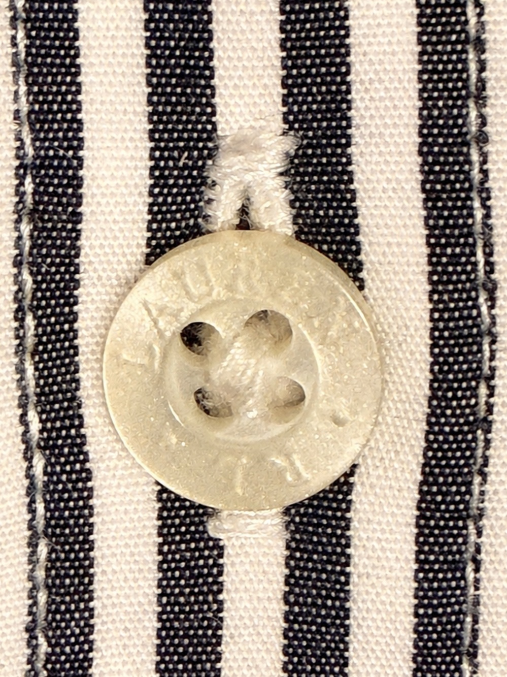 Lauren Ralph Lauren Black & White Vertical Stripe Button Up - Picture 6 of 9